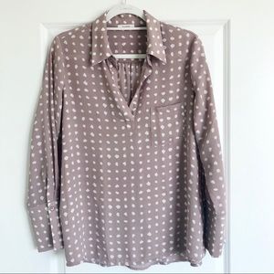 Pleione Mauve and White Blouse